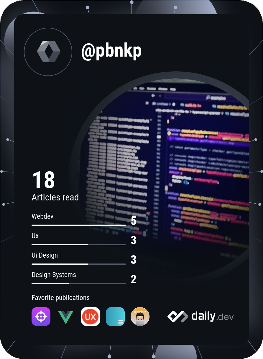 pbnkp's Dev Card