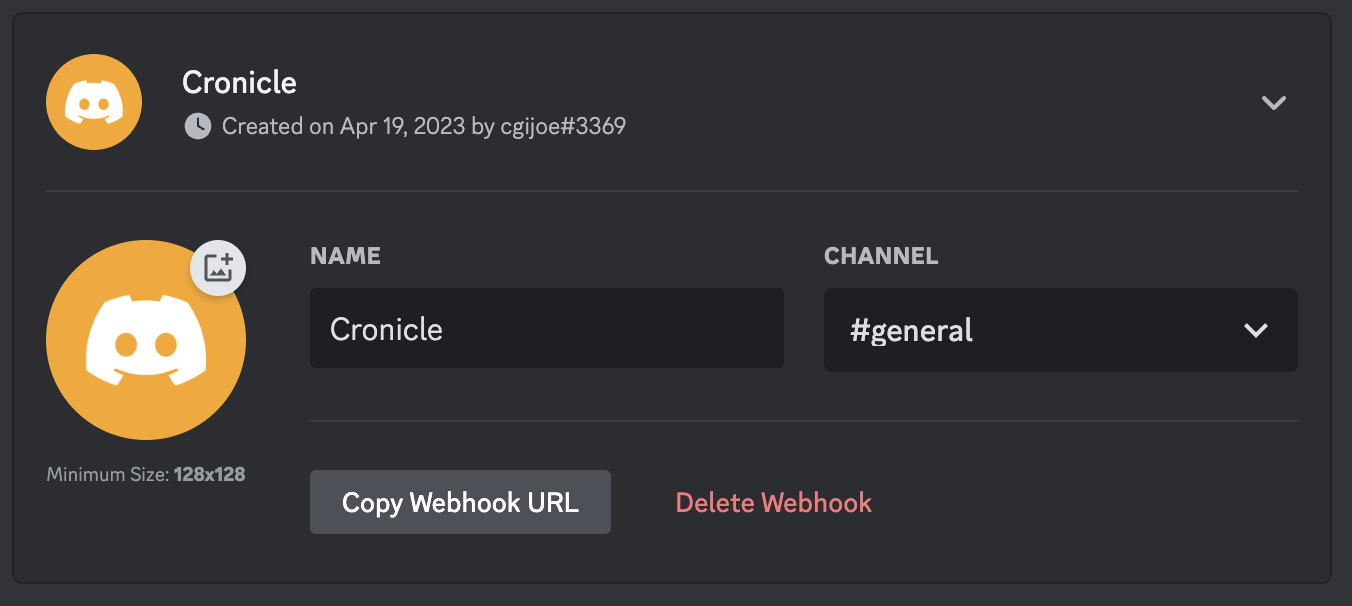 Creating a Webhook