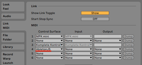 Ableton Live Settings