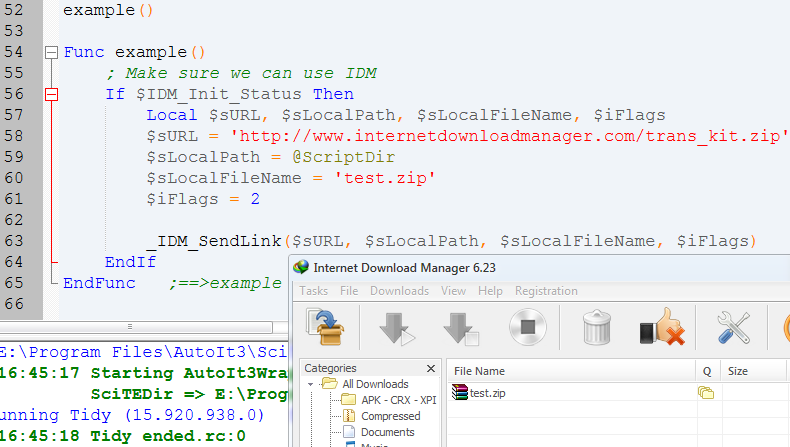 AutoIt IDM UDF