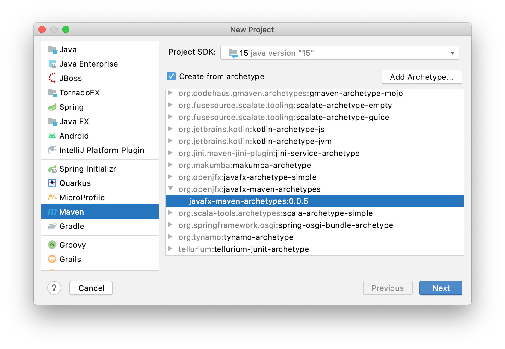 Create a Maven project