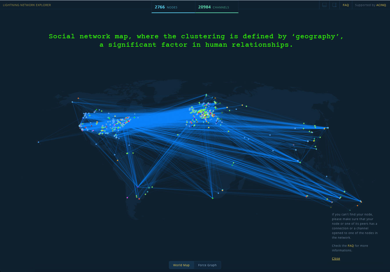 social network map determined by geography