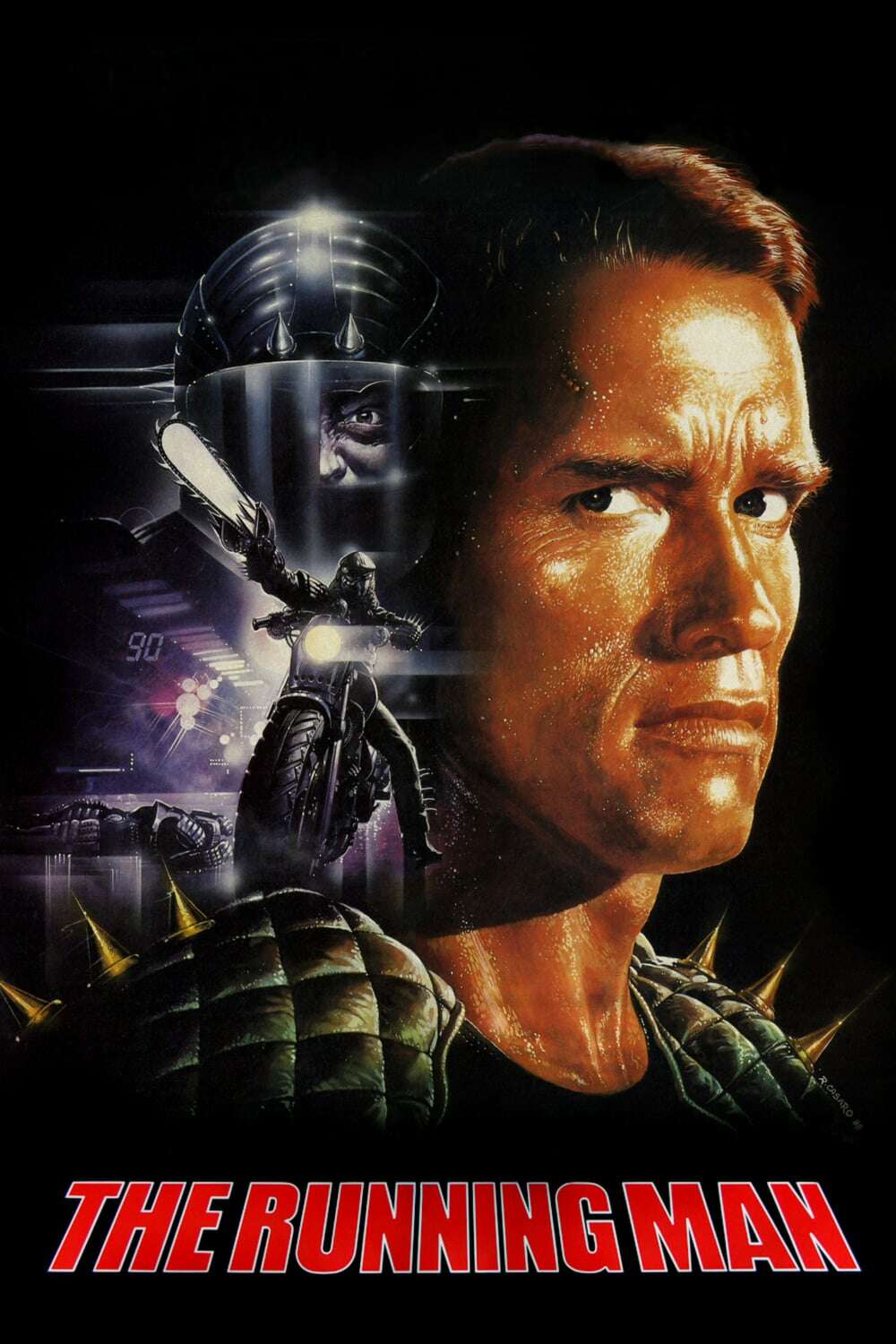 The Running Man (1987) poster and Letterboxd link