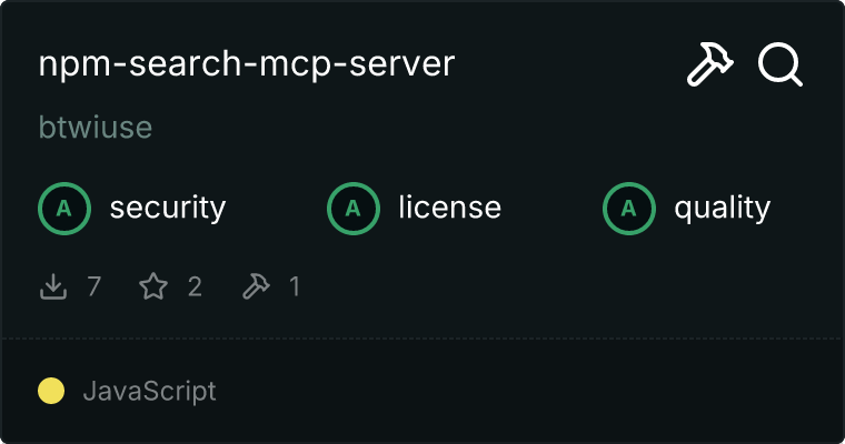 npm-search-mcp-server MCP server