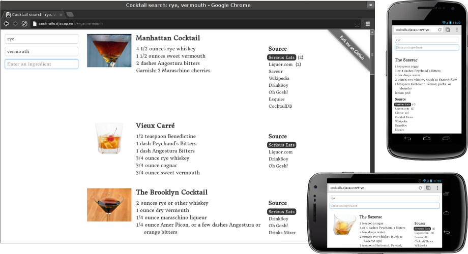 Cocktail search Screenshot