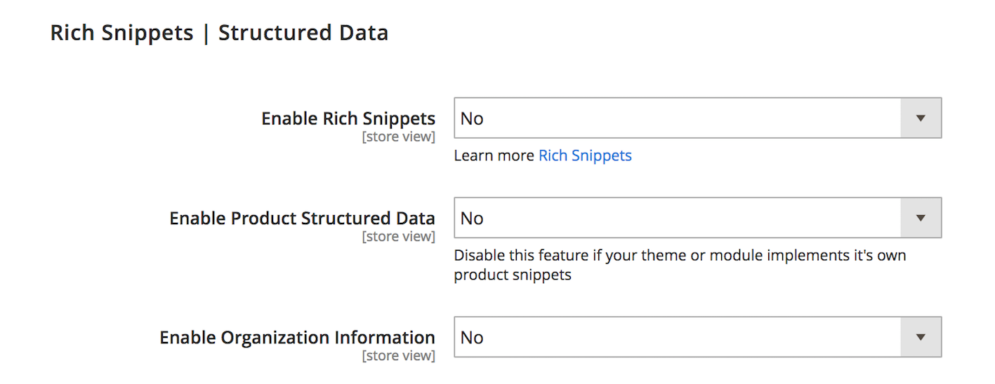 Magento 2 Structured Data Setting