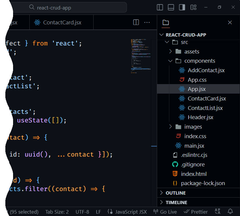 React Crud App - Folder Structure