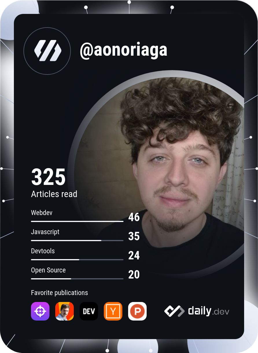 Ariel Onoriaga's Dev Card